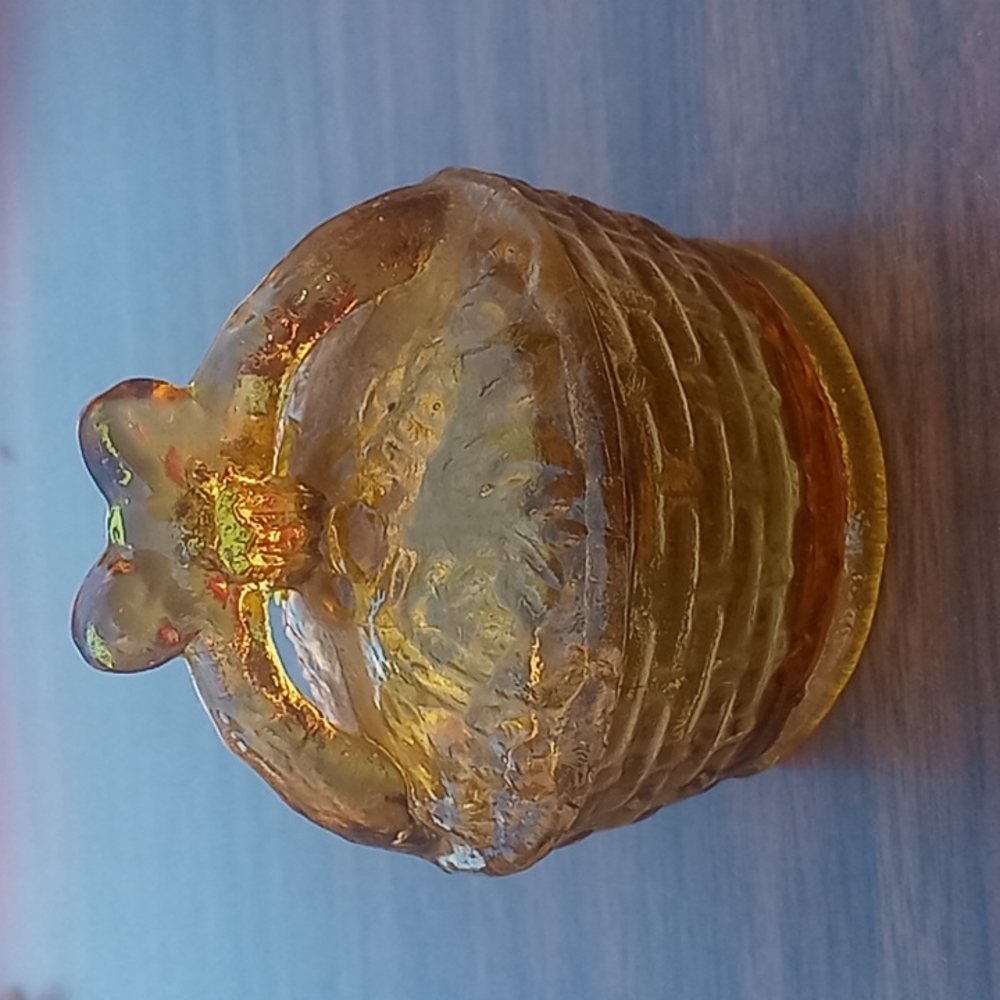 Antique Amber Jam Jar